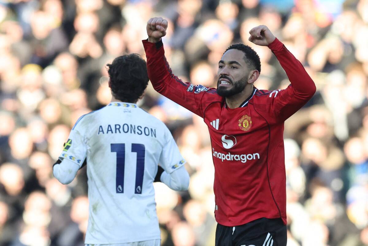 Matheus Cunha tỏa sáng để cứu Man United khỏi thất bại.  Ảnh: AFP