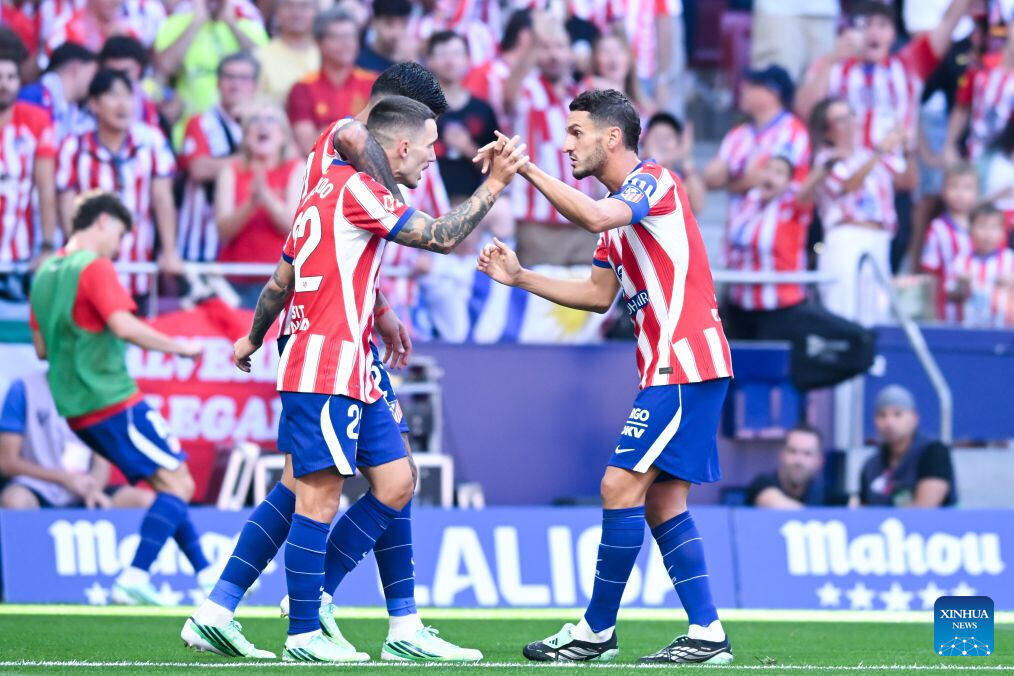 Atletico Madrid hoàn toàn xứng đáng với 3 điểm.  Ảnh: Xinhua