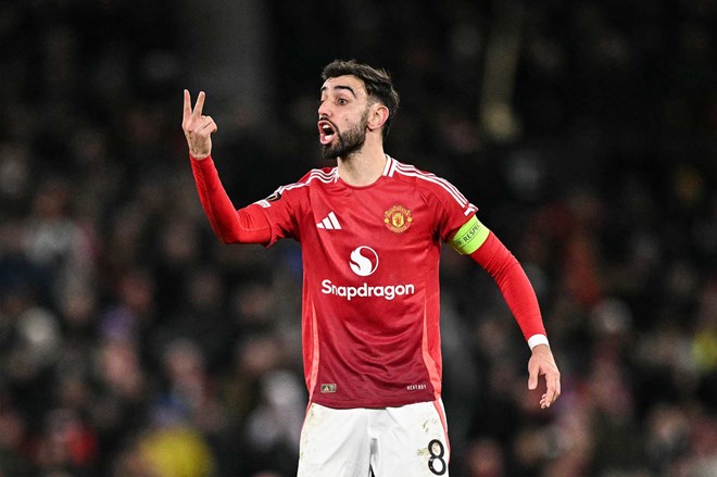 Bruno Fernandes có thêm một trận đấu mờ nhạt.  Ảnh: AFP